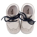 Βαπτιστικό δετό καστόρινο sneaker μπλε-γκρι για αγόρια ΜΙ1114 Babywalker