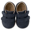 Βαπτιστικό καστόρινο sneaker με διπλή μπαρέτα χρατς μπλε για αγόρια PRI2090 Babywalker
