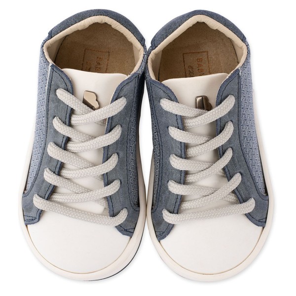 Βαπτιστικό δετό sneaker μπλε ρουά-λευκό για αγόρια EXC5199 Babywalker