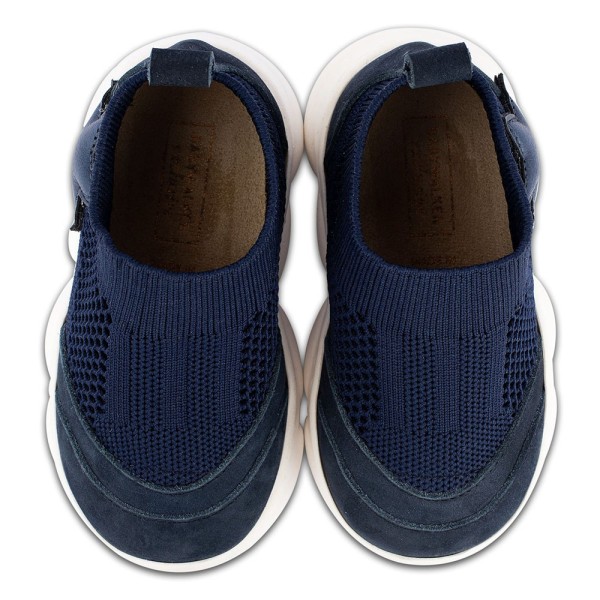 Βαπτιστικό πλεκτό sneaker μπλε για αγόρια EXC5242 Babywalker