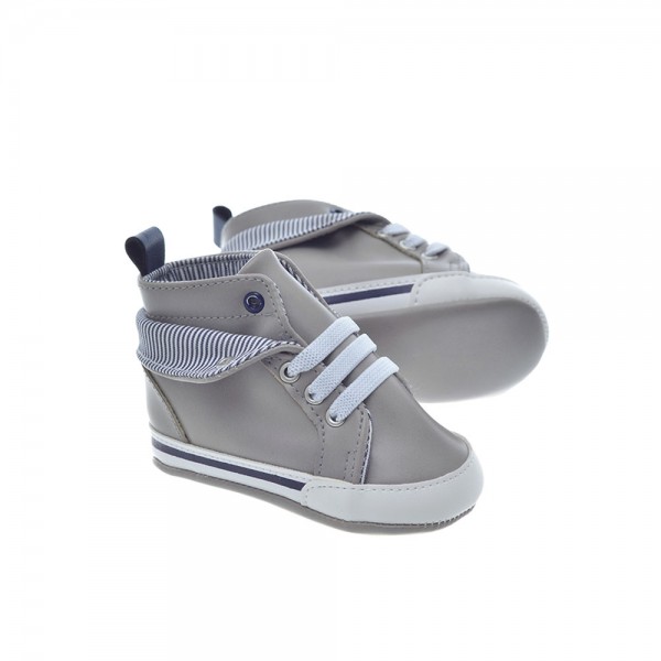 Βρεφικά παπούτσια αγκαλιάς γκρι EMC SC0051 για αγόρια (17-18)