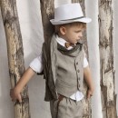Βαπτιστικό κοστούμι με καπέλο ψάθινο χακί-λευκό Baby Bloom 122.29 7 τμχ 