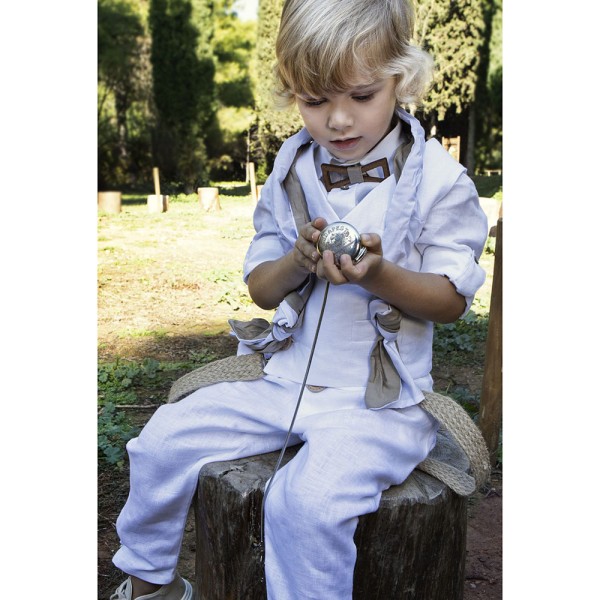 Βαπτιστικό κοστούμι Baby Bloom 123.01 λευκό για αγόρια (3-24 μηνών)