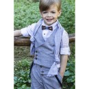 Βαπτιστικό κοστούμι Baby Bloom 123.06 λευκό-μπλε για αγόρια (3-24 μηνών)