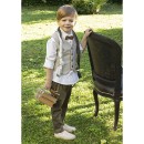 Βαπτιστικό κοστούμι Baby Bloom 123.10 μπεζ-χακί για αγόρια (3-24 μηνών)