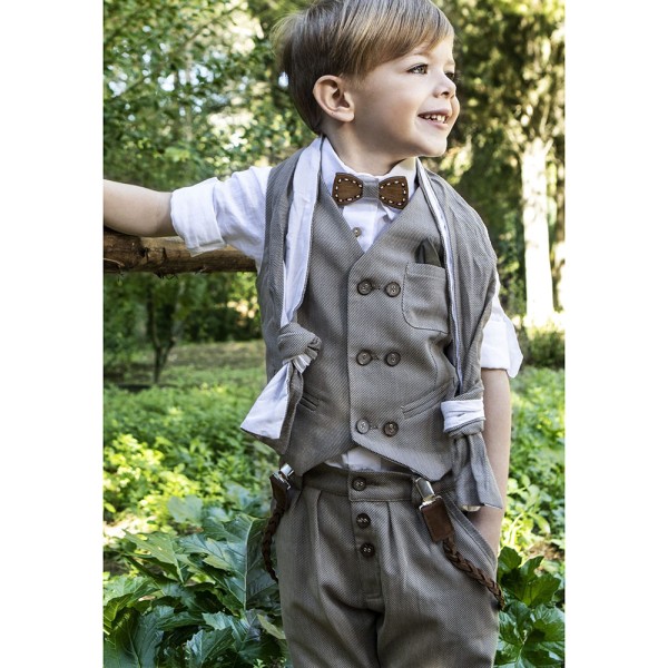 Βαπτιστικό κοστούμι Baby Bloom 123.13 χακί για αγόρια (3-24 μηνών)