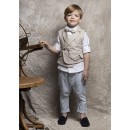 Βαπτιστικό κοστούμι Baby Bloom 123.34 μπεζ για αγόρια (3-24 μηνών)