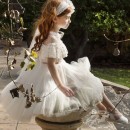 Βαπτιστικό φόρεμα με κεντητό πουά τούλι και δανδέλα Baby Bloom 122.108