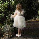 Βαπτιστικό φόρεμα σε σομόν απόχρωση και glitter στο τούλι Baby Bloom 122.112