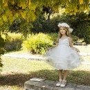 Βαπτιστικό φόρεμα Baby Bloom 123.101 λευκό για κορίτσια (3-24 μηνών)