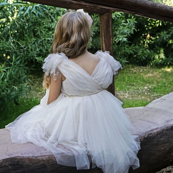Βαπτιστικό φόρεμα Baby Bloom 123.102 σομόν για κορίτσια (3-24 μηνών)