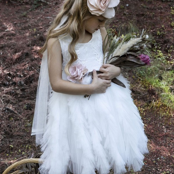 Βαπτιστικό φόρεμα Baby Bloom 123.114 λευκό για κορίτσια (3-24 μηνών)