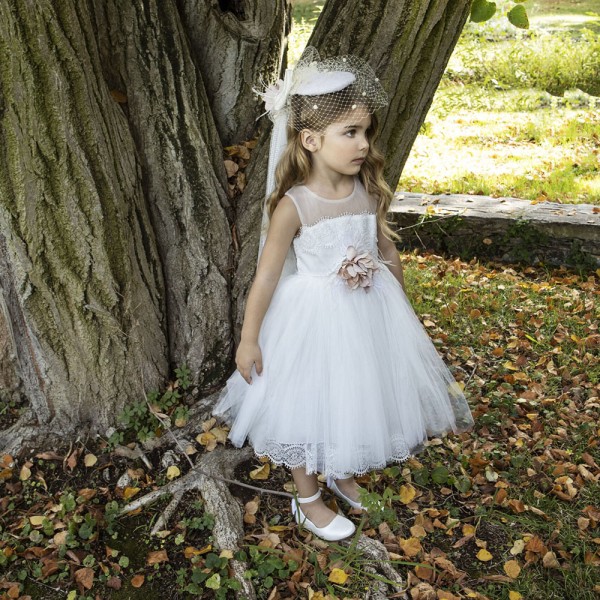 Βαπτιστικό φόρεμα Baby Bloom 123.118 εκρού για κορίτσια (3-24 μηνών)