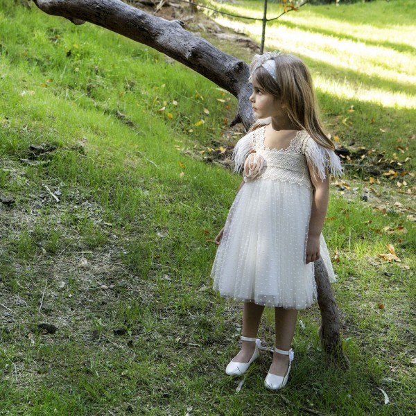 Βαπτιστικό φόρεμα Baby Bloom 123.128 μπεζ για κορίτσια (3-24 μηνών)