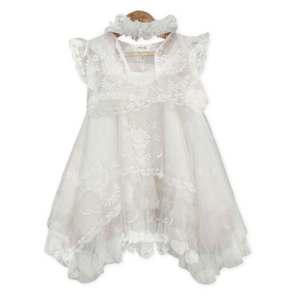 Βαπτιστικό φόρεμα λευκό για κορίτσια Milady Κ142