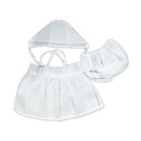 Βαπτιστικό σετ λαδόπανα λευκό-σομόν Babybloom LD23.57.2550 για κορίτσια