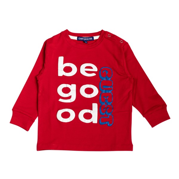 Βρεφική μπλούζα κόκκινη για αγόρια (12-30 μηνών)