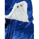 Βρεφικό μπουφάν με κουκούλα και επένδυση μπλε για αγόρια (6-24 μηνών)