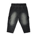 Βρεφικό παντελόνι τζιν με τσέπες και επένδυση μαύρο (6-24 μηνών)