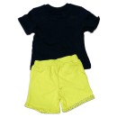 Βρεφικό t-shirt και βερμούδα μαύρο-κίτρινο για αγόρια (9-24 μηνών)
