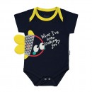 Παιδικό σετ κορμάκι με ψαράκι σκούρο μπλε-κίτρινο για αγόρια (3-18 μηνών)