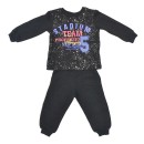Βρεφικό σετ φόρμας με γιλέκο μπλε-μαύρο για αγόρια (12-36 μηνών)