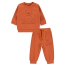 Βρεφικό σετ φόρμες με αρκουδάκι ριπ πορτοκαλί για αγόρια (6-24 μηνών)