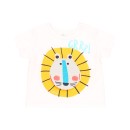 Βρεφικό t-shirt με λιοντάρι λευκό Boboli 134176 για αγόρια (6-18 μηνών)