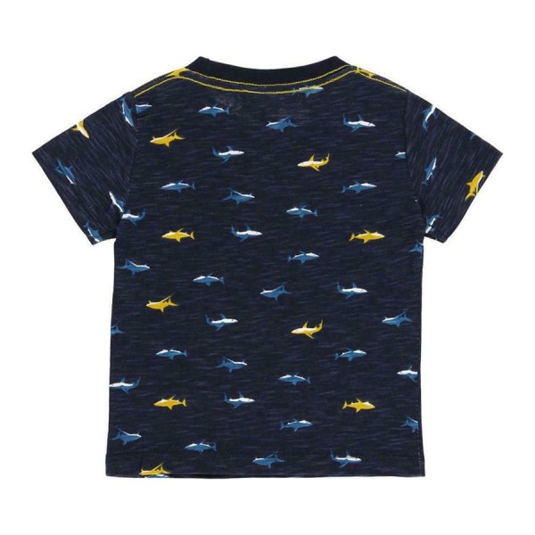 Παιδικό t-shirt space-dye ναυτικό μπλε για αγόρια (2-6 ετών)