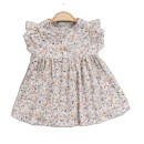 Bρεφικό φόρεμα με λουλούδια μπεζ για κορίτσια (6-18 μηνών)