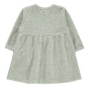 Βρεφικό φόρεμα με φιόγκο βελουτέ γκρι για κορίτσια (3-24 μηνών)