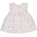 Βρεφικό φόρεμα λευκό πουά για κορίτσια (9-24 μηνών)