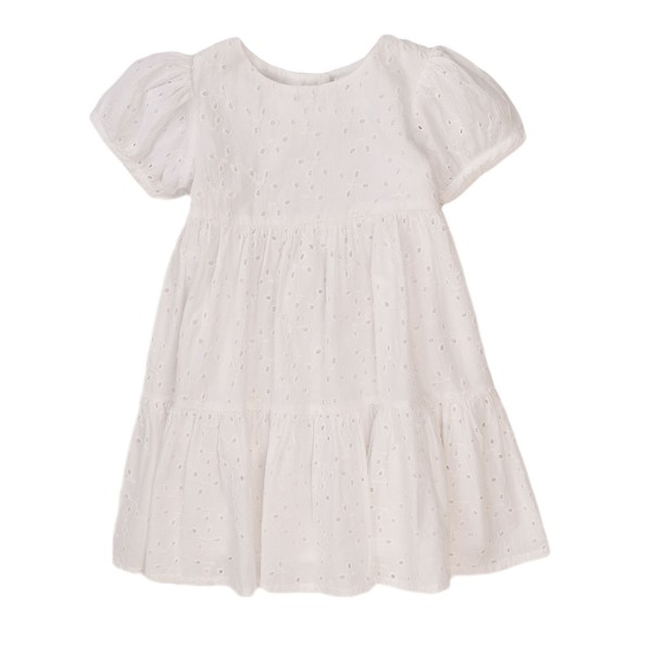 Βρεφικό φόρεμα μπροντερί λευκό Minoti SUNSHINE1 για κορίτσια (12-36 μηνών)