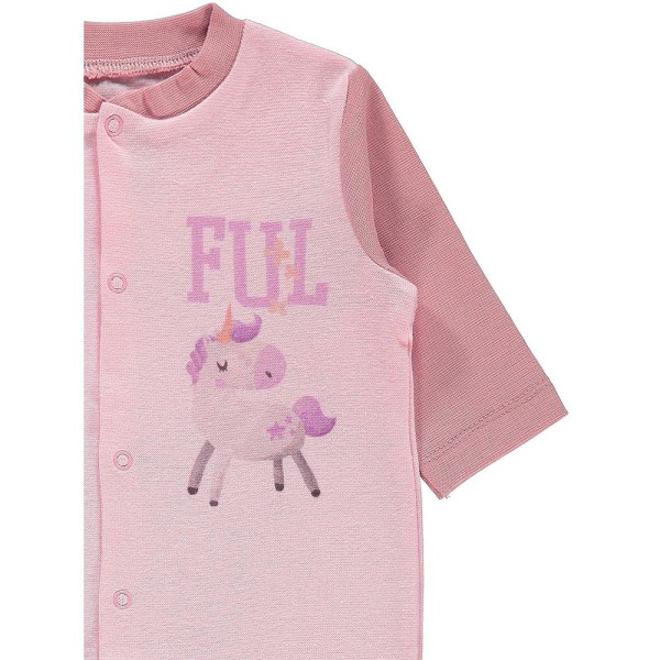 Βρεφικό φορμάκι 'unicorn' ροζ για κορίτσια (0-9 μηνών)
