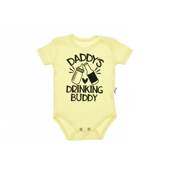Βρεφικό κορμάκι 'daddy's' κίτρινο για αγόρια (3-18 μηνών)
