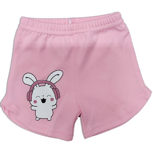 Βρεφικό σετ T-shirt και σορτς miss bunny ροζ (12-24 μηνών)