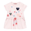 Βρεφικό ριγέ φόρεμα με φουφούλα ροζ/λευκό για κορίτσια Boboli 212106-9567 (6-18 μηνών)