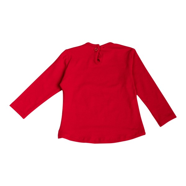Βρεφική μπλούζα κόκκινη για κορίτσια (6-30 μηνών)