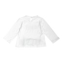 Βρεφική μπλούζα με βολάν λευκή για κορίτσια (6-30 μηνών)