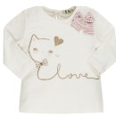 Βρεφική μπλούζα λευκή με ροζ φιόγκο EMC BX1843 για κορίτσια (9-24 μηνών)