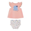 Βρεφικό σετ μπλούζα με φουφούλα ροζ-λευκό Tuc Tuc 11300017 για κορίτσια (3-18 μηνών)