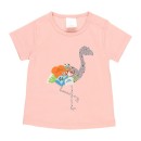 Βρεφικό t-shirt φλαμίνγκο ροζ για κορίτσια Boboli 222028-3714 (6-18 μηνών)