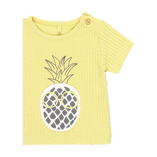 Βρεφικό σετ t-shirt με φουφούλα κίτρινο για κορίτσια Boboli 602064-4534 (0-12 μηνών)