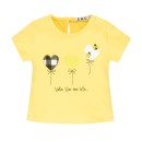 Βρεφικό t-shirt με καρδούλες κίτρινη EMC BX1879 για κορίτσια (9-24 μηνών)