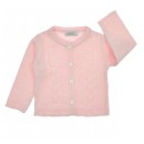 Βρεφική ζακέτα πλεκτή με πλεξούδες ροζ για κορίτσια (6-12 μηνών)