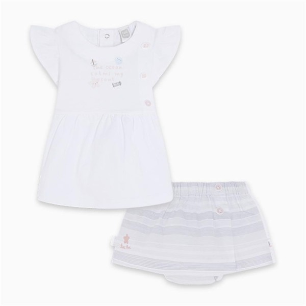 Βρεφικό σετ μπλούζα φούστα λευκό Tuc Tuc 11300056 για κορίτσια (6-18 μηνών)