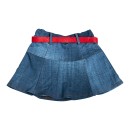 Βρεφική φούστα με κόκκινη ζώνη μπλε (1-30 μηνών)