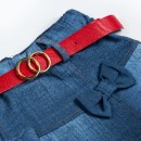 Βρεφική φούστα με κόκκινη ζώνη μπλε (1-30 μηνών)