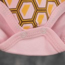 Βρεφικό κορμάκι αμάνικο με μελισσούλα ροζ για κορίτσια (1-12 μηνών)