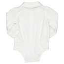 Βρεφικό πουκάμισο κορμάκι εκρού για κορίτσια (6-18 μηνών)